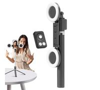 FVPKYUR Trípode para teléfono móvil con iluminación, trípode/Selfie 6 en 1 con 2 Luces,Trípode portátil de 67 Pulgadas de Altura con Control Remoto inalámbrico | Soporte para teléfono móvil, trípode