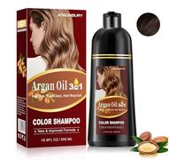 Fvquhvo Champú de tinte para el cabello, champú de vino tinto oscuro para cabello gris, champú de color instantáneo con aceite de argán, champú semipermanente para cabello rojo, color de cabello R