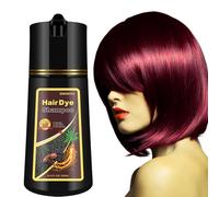 Fvquhvo Champú instantáneo para cabello rojo, base de hierbas, 3 en 1, color de pelo de larga duración, para mujeres y hombres, 50 ml (rojo vino)