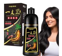 Fvquhvo Champú negro para cabello gris, instantáneo negro champú tinte para cabello 3 en 1, champú para cabello negro de larga duración (16,9 floces, negro, sin parabenos, sin amoniaco, sin sulfatos