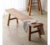 FVTVHEV - Banco de mesa de comedor de madera de 140 cm, estilo retro, banco de interior para entrada, diseño de banco de iglesia, apto para uso en interiores y exteriores