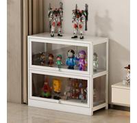 FVTVHEV Vitrina De Coleccionista, Acrylic Vitrinas para Colecciones, Vitrina De MuñEcas, Caja De ExhibicióN De AcríLico Transparente, Vitrina Expositora, vitrinas de Cristal（Blanco）