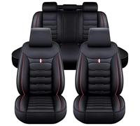 FVVWVRCSX Genérico Funda de Coche Asientos para Renault Clio V Life/Zen/Intens/R.S. Line/Business 2019-2025 Impermeable Automotive Protectors Juegos Cubreasientos Antideslizantes,Black Red