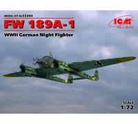 Fw 189A-1 WWII German Night Blue Fighter 1:72 Plástico Modelo Kit Icm