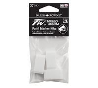 FW Daler Rowney - Rotulador de punta de pintura, 8 a 15 mm, 3 unidades, color blanco