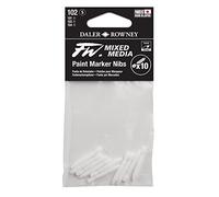 FW Daler Rowney - Rotulador de punta dura (10 unidades, 1 a 2 mm), color blanco