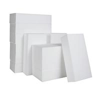 FWEEK 12 bloques de espuma, 20 x 10 x 5 cm, placas de poliestireno rectangulares blancas, bloques de poliestireno para esculturas, modelado, manualidades, arreglos florales
