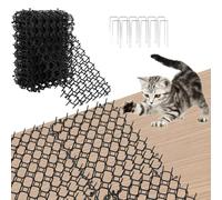 FWEEK 15 rejillas antiespinas contra gatos, 20 x 15 cm, alfombrilla antigatos, alfombrilla para gatos, con púas, barrera para espinas, protección contra gatos, con 15 estacas