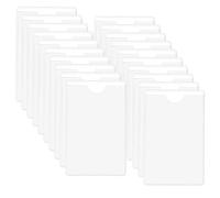 FWEEK 20 bolsas autoadhesivas transparentes, portaetiquetas autoadhesivas, A5, fundas para tarjetas de visita, bolsas autoadhesivas A5 para proteger tus tarjetas o fotos (versión vertical)