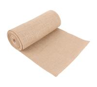 FWEEK Camino de mesa de yute de 30 cm de ancho, rollo de 10 m de cinta de yute natural, vintage, caminito de mesa de comedor, color beige natural, para manualidades, hogar, mesa, fiesta de granja