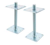 FWEEK Soporte de Poste Ajustable, 2 Piezas Pie para Pérgolas, Base para Pérgola/Pilar/Poste 110x110x250 mm, Soporte Poste de Acero Galvanizado para Vallas, Cobertizos, Carports, Pergolas y Obras