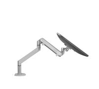 FWFDTQBSP Soporte de escritorio for monitor 17 a 32 pulgadas, aluminio, con altura ajustable y un solo brazo resorte gas, OZ-1(Silver Grey)