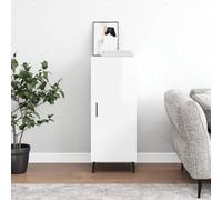 FWIKDUN Aparador moderno de madera blanca con patas de metal y tres compartimentos, aparador con soporte de pared y espacio de almacenamiento, intemporal para salón con gran superficie de