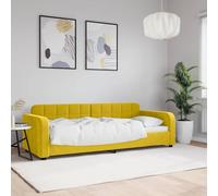 FWIKDUN Sofá cama multifuncional como sofá cama con funda de terciopelo y cama de día extensible como diván 2 en 1 para invitados en color amarillo