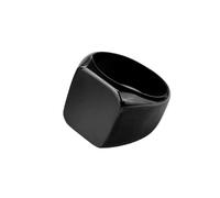 FWJUNHUYC Anillo de acero de titanio para hombre, diseño de triángulo de aceite de goteo, retro, con pegamento grande, US code 12, Acero inoxidable, Sin piedras preciosas