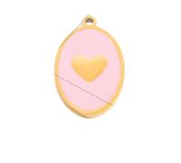 FWJUNHUYC Los accesorios de joyería de bricolaje no se decoloran, accesorios de collar de alta gama, galvanoplastia, oro real de 18 quilates, colgante individual, calcedonia