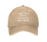 FWJZDSP 4 de 3 Personas con Problemas de matemáticas. Sombreros Divertidos para papá. Regalos de cumpleaños Divertidos para Mujeres.
