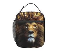 FWJZDSP Bolsa térmica reutilizable para el almuerzo The King, ideal para el trabajo, adultos, picnic y actividades al aire libre.