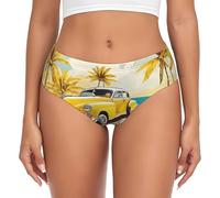 FWJZDSP Braguitas de Mujer con Estampado de la Isla de Cuba, Ropa Interior elástica de Primera Calidad para una Comodidad Durante Todo el día