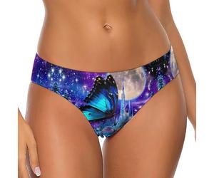 FWJZDSP Braguitas elásticas Suaves y Transpirables con Estampado de Mariposas en el Castillo de la Luna.