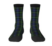 FWJZDSP Calcetines divertidos de tartán del clan Macthomas, suaves y transpirables, para hombre y mujer.