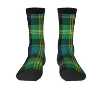 FWJZDSP Calcetines divertidos de tartán del clan Macthomas, suaves y transpirables, para hombre y mujer.