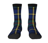FWJZDSP Calcetines divertidos de tartán del clan Macthomas, suaves y transpirables, para hombre y mujer.