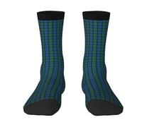 FWJZDSP Calcetines divertidos de tartán del clan Macthomas, suaves y transpirables, para hombre y mujer.