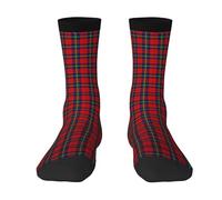 FWJZDSP Calcetines divertidos de tartán del clan Macthomas, suaves y transpirables, para hombre y mujer.