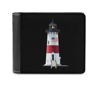 FWJZDSP Cartera novedosa Nantucket Brant Point Lighthouse, Delgada, Plegable, con Bolsillo Delantero y Tarjetero para identificación y crédito.