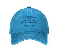 FWJZDSP Charlie Kirk La Libertad no es Gratis, Hay Que lucharla y defenderla Gorra Ajustable para Hombres y Mujeres