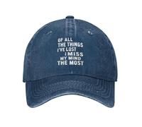 FWJZDSP De Todas Las Cosas Que he perdido, lo Que más extraño es mi Mente. Gorra de béisbol para Mujer. Gorras Estampadas.