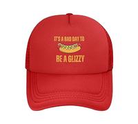 FWJZDSP Es un Mal día para ser un Glizzy Hat. Sombrero de Malla para Amantes de los Perritos Calientes para Hombres y Mujeres. Gorra de Camionero. Gorra de béisbol Negra.