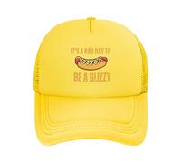 FWJZDSP Es un Mal día para ser un Glizzy Hat. Sombrero de Malla para Amantes de los Perritos Calientes para Hombres y Mujeres. Gorra de Camionero. Gorra de béisbol Negra.