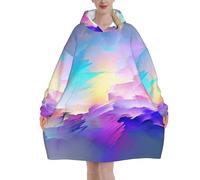 FWJZDSP Felpa con cappuccio con stampa di quadri dell'aurora boreale per donne e uomini, indossabile da adulti e adolescenti, con tasca