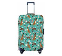 FWJZDSP Funda de Equipaje de Viaje Boxer Perro Sushi Perros Divertidos Maleta de Dibujos Animados Protector elástico Fundas de Equipaje Lavables Grande