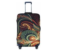 FWJZDSP Funda de Equipaje de Viaje Trippy Acid Trip psicodélico Swirly Maleta Protector elástico Lavable Equipaje Cubre Grande