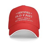 FWJZDSP Gorra de béisbol Ajustable para Hombre y Mujer, con Texto Old Fart Seen It Done It Can't Not Remember Nothing (Viejo pedorro Certificado, lo he Visto y Hecho, no Puedo Recordar Nada)