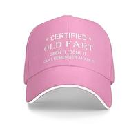 FWJZDSP Gorra de béisbol Ajustable para Hombre y Mujer, con Texto Old Fart Seen It Done It Can't Not Remember Nothing (Viejo pedorro Certificado, lo he Visto y Hecho, no Puedo Recordar Nada)