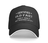 FWJZDSP Gorra de béisbol Ajustable para Hombre y Mujer, con Texto Old Fart Seen It Done It Can't Not Remember Nothing (Viejo pedorro Certificado, lo he Visto y Hecho, no Puedo Recordar Nada)