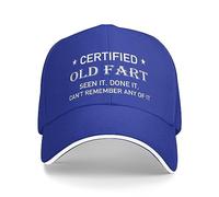 FWJZDSP Gorra de béisbol Ajustable para Hombre y Mujer, con Texto Old Fart Seen It Done It Can't Not Remember Nothing (Viejo pedorro Certificado, lo he Visto y Hecho, no Puedo Recordar Nada)