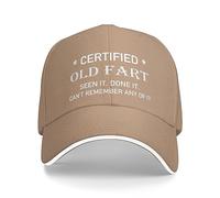 FWJZDSP Gorra de béisbol Ajustable para Hombre y Mujer, con Texto Old Fart Seen It Done It Can't Not Remember Nothing (Viejo pedorro Certificado, lo he Visto y Hecho, no Puedo Recordar Nada)