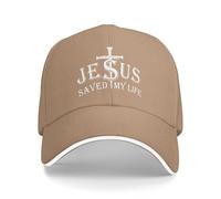 FWJZDSP Gorra de béisbol con la Frase Jesús me salvó la Vida, de fe Cristiana.