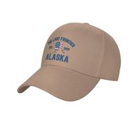 FWJZDSP Gorra de béisbol de Alaska, la última Frontera, de Alaska, Fundada en 1959, Informal, Ajustable, para Mujer y Hombre