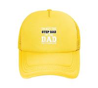FWJZDSP Gorra de béisbol Deportiva Soy un padrastro, Soy el papá Que DIO un Paso al Frente, Divertida Gorra de Malla para Hombre y Mujer, Ajustable, Estilo Camionero.