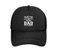 FWJZDSP Gorra de béisbol Deportiva Soy un padrastro, Soy el papá Que DIO un Paso al Frente, Divertida Gorra de Malla para Hombre y Mujer, Ajustable, Estilo Camionero.