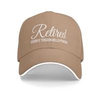 FWJZDSP Gorra de béisbol Estilo Camionero para Hombres y Mujeres: ¡Adiós a la tensión, Hola a la pensión!