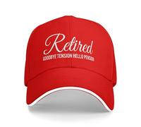 FWJZDSP Gorra de béisbol Estilo Camionero para Hombres y Mujeres: ¡Adiós a la tensión, Hola a la pensión!