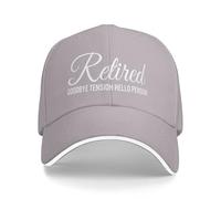 FWJZDSP Gorra de béisbol Estilo Camionero para Hombres y Mujeres: ¡Adiós a la tensión, Hola a la pensión!