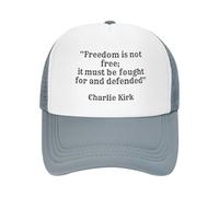 FWJZDSP Gorra de Camionero Ajustable de Charlie Kirk. La Libertad no es Gratis, Hay Que lucharla y defenderla. Gorra de béisbol Vintage.